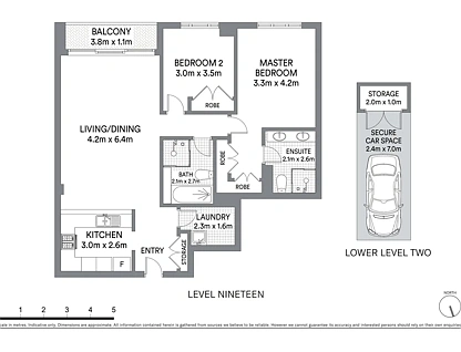 1907/168 Kent Street, Sydney, NSW 2000, 2 ਕਮਰੇ, 2 ਬਾਥਰੂਮ, Apartment