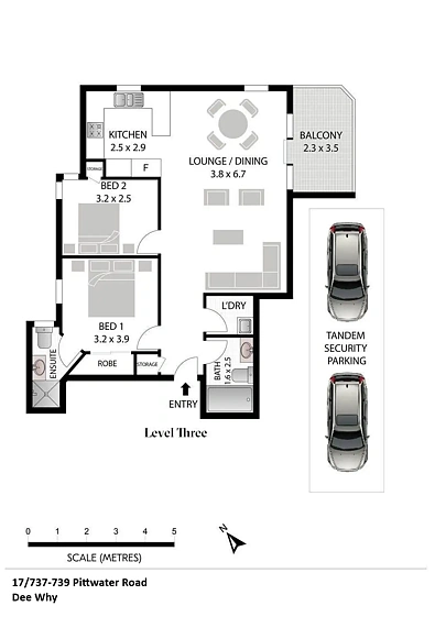 17/737-739 Pittwater Road, Dee Why, NSW 2099, 2 slaapkamers, 2 badkamers, Apartment