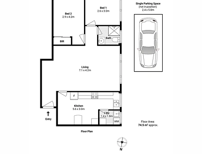 2/23 William Street, North Parramatta, Parramatta (Northwest suburbs), 2房, 1浴, Apartment