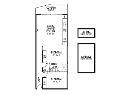 G5/118 Vere Street, Abbotsford, Melbourne CBD, 2 Schlafzimmer, 1 Badezimmer, Apartment