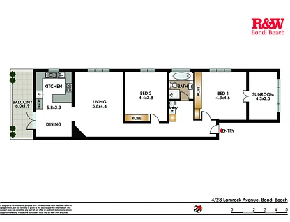 4/28 Lamrock Avenue, Bondi Beach, Eastern Suburbs, 2 Schlafzimmer, 1 Badezimmer, Apartment