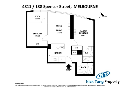 4311/138 Spencer Street, Melbourne, Melbourne CBD, 2 habitaciones, 2 baños, Apartment