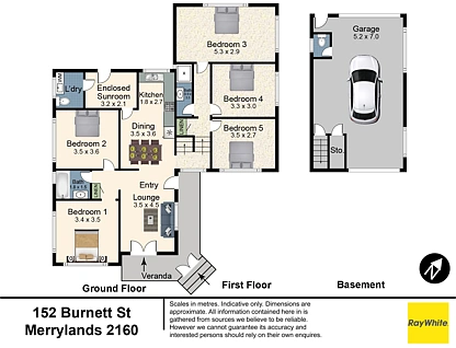 152 Burnett Street, Merrylands, Parramatta (Northwest suburbs), 5 غرف, 2 حمامات, House