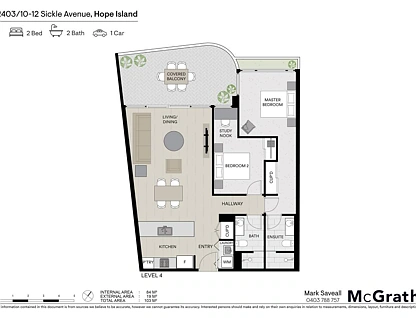 2403/10-12 Sickle Avenue, Hope Island, Gold Coast, 2 कमरे, 2 बाथरूम, Apartment
