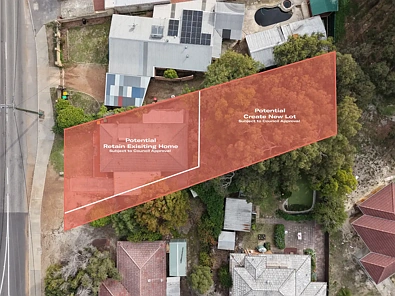 Forrestfield 3Zimmer Retain and Build Potential on 836sqm with Rock Solid Home