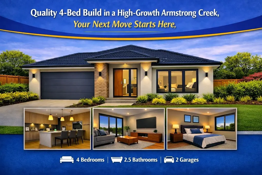 Armstrong Creek 4 Slaapkamer Quality 4‑Bed Build in a High‑Growth Armstrong Creek, Your Next Move Starts Here.