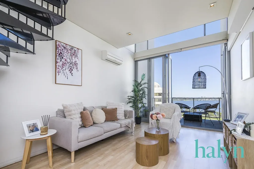 East Perth 1房  Split-Level Living with River Views