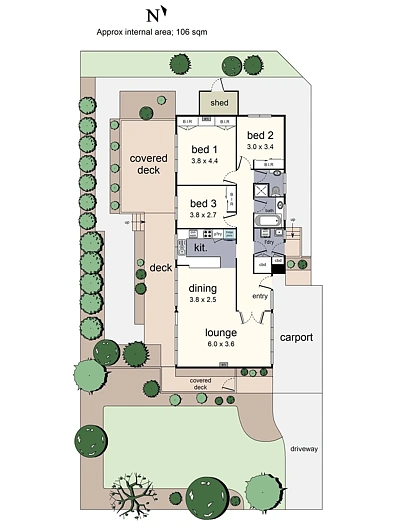 फ्लोर प्लान - 23 Monomeith Street, Mooroolbark, VIC 3138