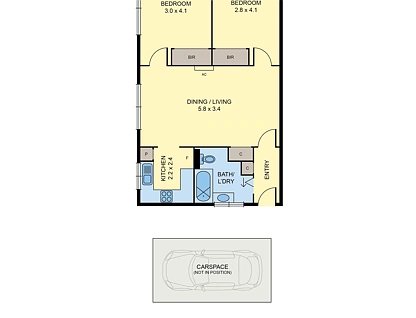 3/15 Woodvale Close, Essendon, North Melbourne, 2房, 1浴, Apartment