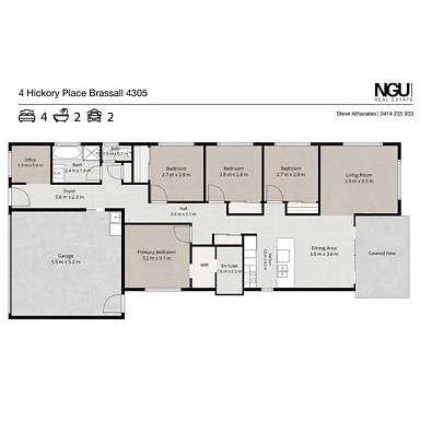 Plano ng Bahay - 4 Hickory Place, Brassall, QLD 4305