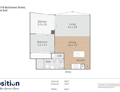 Unit603/10 Buchanan Street, West End, QLD 4101, 1房, 1浴, Apartment