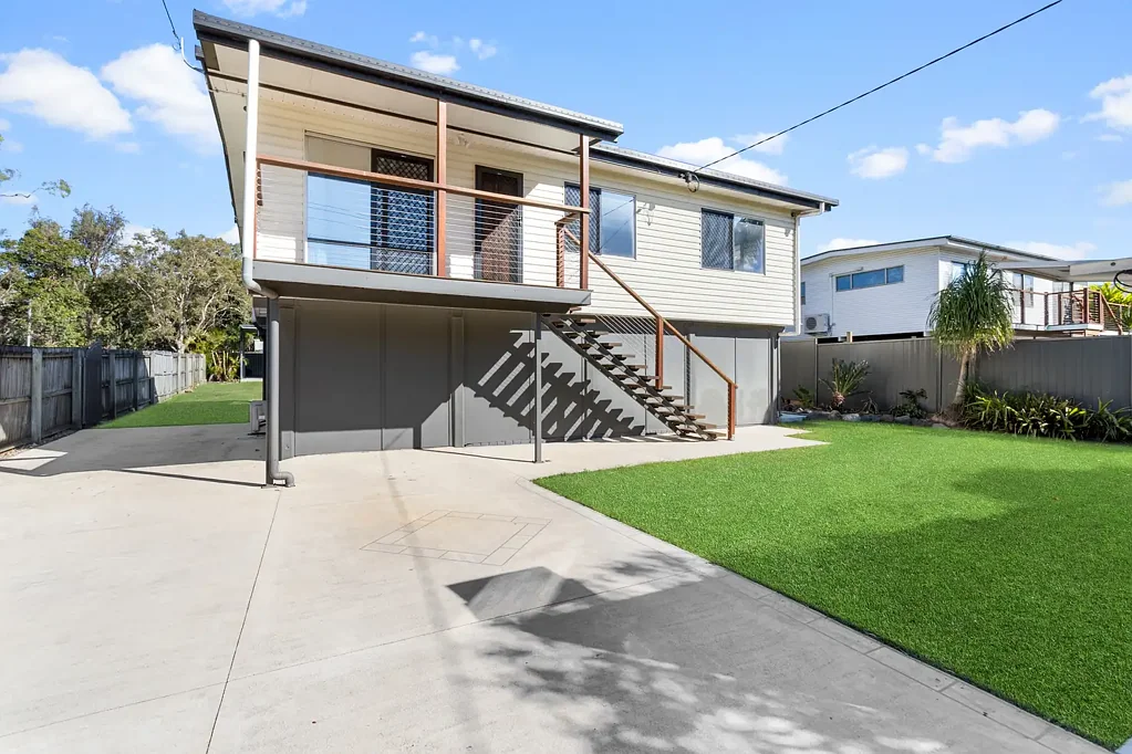 High Set Home with Side Access and Shed