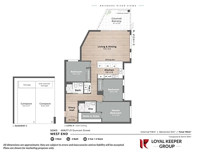 688/17 Duncan Street, West End, QLD 4101, 3 slaapkamers, 2 badkamers, Apartment