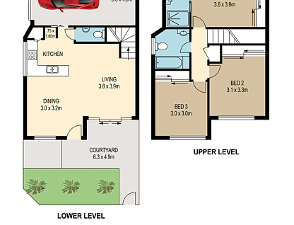3/106-110 Pembroke Street, Carina, Brisbane - Eastern Region, 3 غرف, 2 حمامات, Townhouse