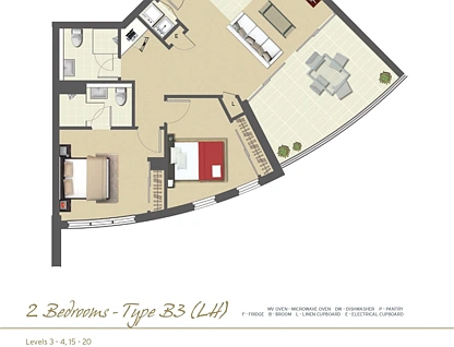 1704/35 Campbell Street, Bowen Hills, Brisbane - Inner City Region, 2 રૂમ, 2 બાથરૂમ, Apartment