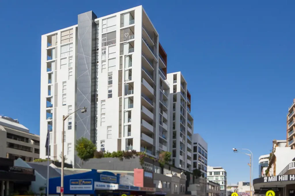 Modern one bedroom apartment in the Forum building in Bondi Junction