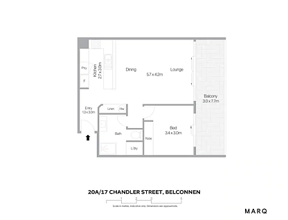 20a/17 Chandler Street, Belconnen, ACT 2617, 1房, 1浴, Apartment