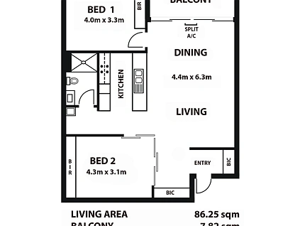 103/2 Augustine Street, Mawson Lakes, Northern Adelaide, 2部屋, 1バスルーム, Apartment