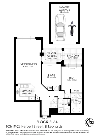 103/19-23 Herbert Street, St Leonards, NSW 2065, 2 Schlafzimmer, 2 Badezimmer, Apartment