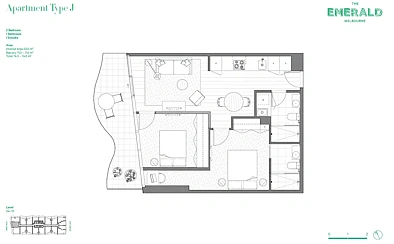 Plano ng Bahay - 1019/35 Albert Road, Melbourne, VIC 3004