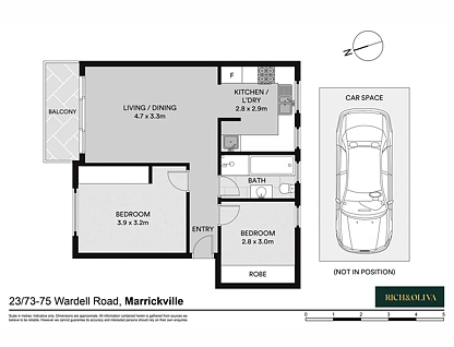 23/73-75 Wardell Road, Dulwich Hill, Inner West, 2 침실, 1 욕실, Apartment