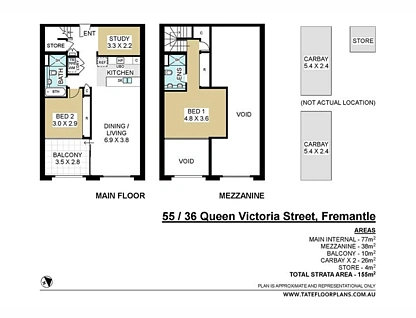 55/36 Queen Victoria Street, Fremantle, South West Perth, 2房, 2浴, Apartment
