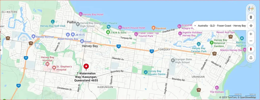 Kawungan 4બેડરૂમ 4 Bed 2 Bath 3 Living 2 Car Solar Ducted Air & High Ceilings, massive side access & 5 mins. the beach!  Kingston Estate Kawungan Hervey Bay Qld 4655.