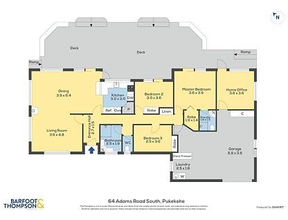 64 Adams Road South, Pukekohe, Franklin, 3房, 2浴, House