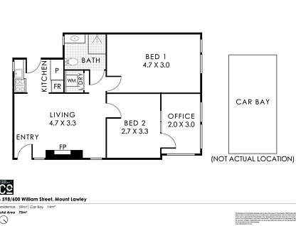 6/598-600 William Street, Mount Lawley, Perth CBD, 2 habitaciones, 1 baños, Apartment