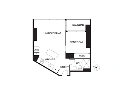 3708/633 Little Lonsdale Street, Melbourne, Melbourne CBD, 1部屋, 1バスルーム, Apartment