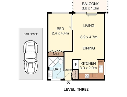 302/144-152 Mallett Street, Camperdown, Inner West, 1 ห้องนอน, 1 ห้องน้ำ, Apartment