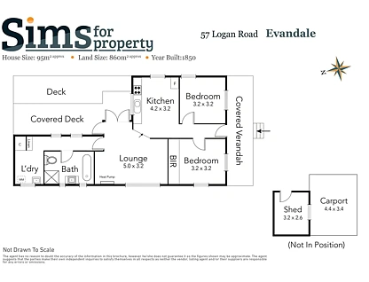 57 Logan Road, Evandale, TAS 7212, 2 ห้องนอน, 1 ห้องน้ำ, House