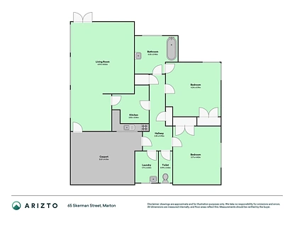 65 Skerman Street, Marton, Manuwatu, 2房, 1浴, Townhouse