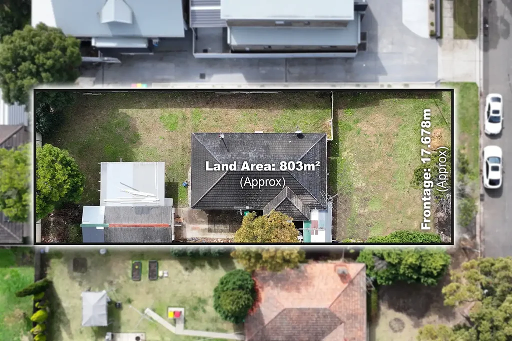 South Wentworthville 4房 卓越的803平方米地块，具有双拼别墅开发潜力 Exceptional 803sqm Block with Duplex Potential