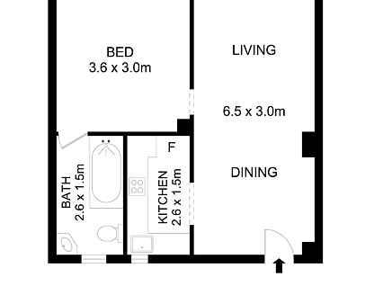 1/19A Tusculum Street, Potts Point, Sydney CBD, 1房, 1浴, Apartment