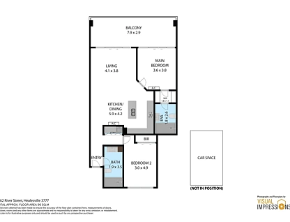 6/62 River Street, Healesville, Yarra Valley, 2 ਕਮਰੇ, 2 ਬਾਥਰੂਮ, Apartment