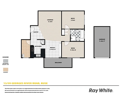 13/99 Georges River Road, Ruse, Macarthur Region, 2 Kuwarto, 1 Banyo, Apartment
