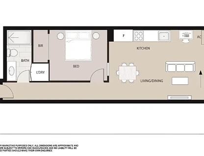 2505/57-61 City Road, Southbank, Melbourne CBD, 1 habitaciones, 1 baños, Apartment