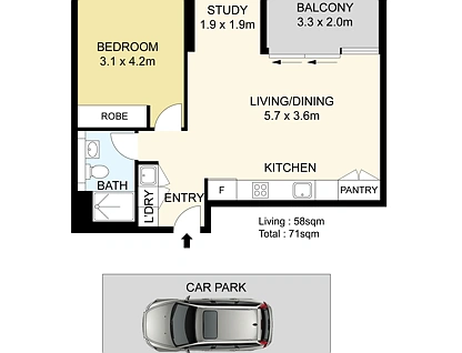 407/3 George Julius Avenue, Zetland, Eastern Suburbs, 1 chambres, 1 salles de bain, Apartment