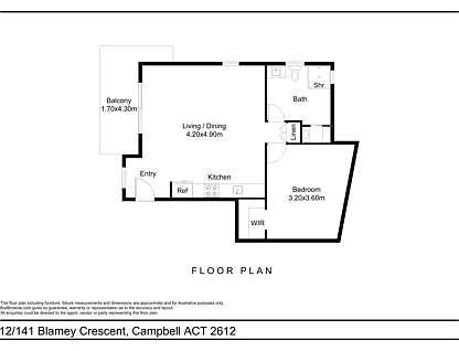 12/141 Blamey Crescent, Campbell, Inner North, 1房, 1浴, Apartment