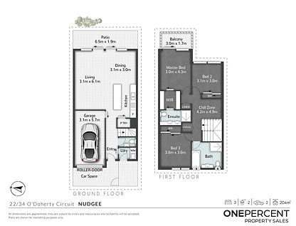 22/34 O'Doherty Circuit, Nudgee, Brisbane - Northern Region , 3 chambres, 2 salles de bain, Townhouse