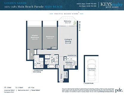 203/3575 Main Beach Parade, Main Beach, QLD 4217, 2部屋, 2バスルーム, Apartment