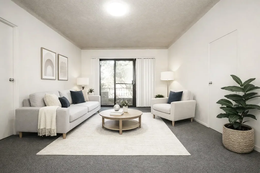 Newly renovated, 2 bedroom residence with a lock up garage