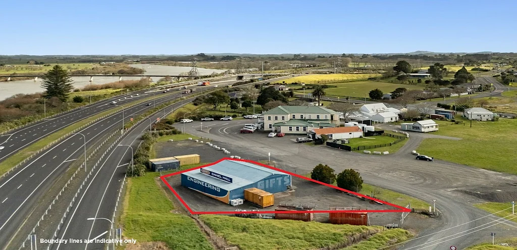 Rangiriri Shed, yard and eyes on SH 1