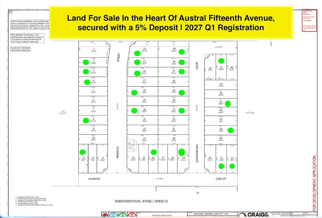 Austral LAND FOR SALE - AUSTRAL | 2027 Registration 5% Deposit