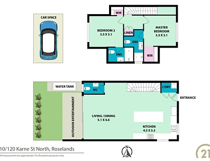 10/120-122 Karne Street North, Roselands, South Western Suburbs, 2 habitaciones, 3 baños, Townhouse