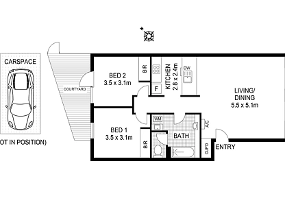2/104 Coventry Street, Southbank, Melbourne CBD, 2房, 1浴, Apartment