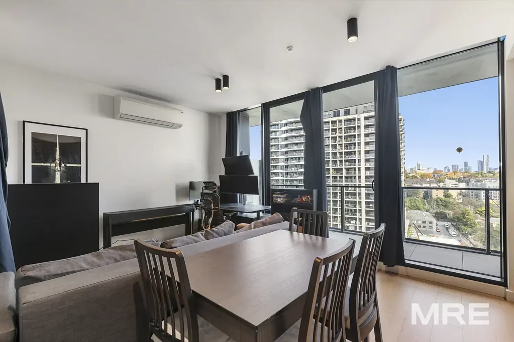 Modern living with city view