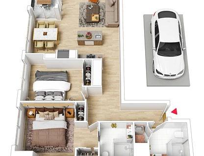 1308/100 Harbour Esplanade, Docklands, Melbourne CBD, 2 રૂમ, 2 બાથરૂમ, Apartment