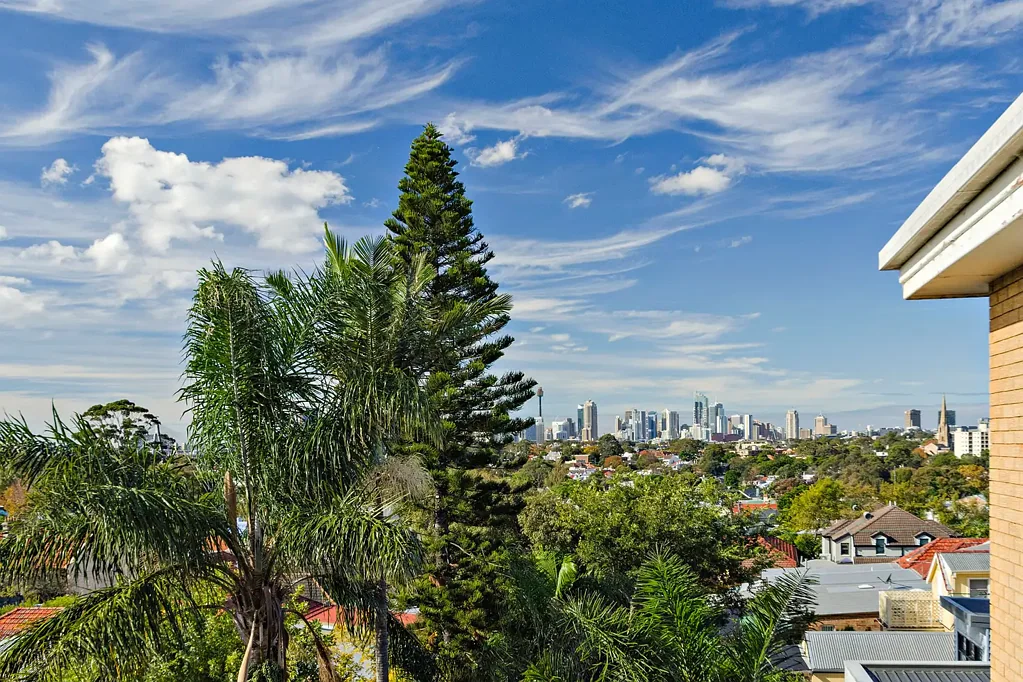 Large apartment with city skyline view